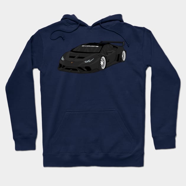 HURACAN BLACK Hoodie by VENZ0LIC